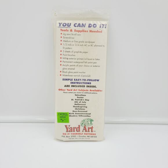 Vtg 1993 Yard Art Do-It Yourself Woodcraft Pattern Flying Deer Legs Out PREOWNED - Picture 2 of 3